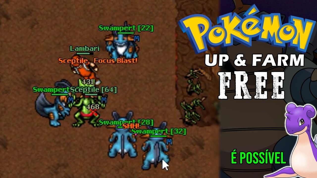 TOP 5 hunts para FREE ACCOUNT no PokemonBR | XP e LOOT (PARTE 01)