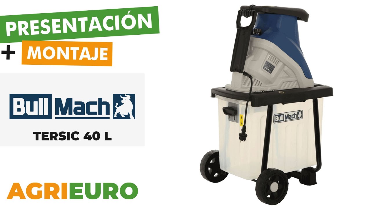 BullMach Tersic 40 L - Biotrituradora eléctrica - Presentación y Montaje