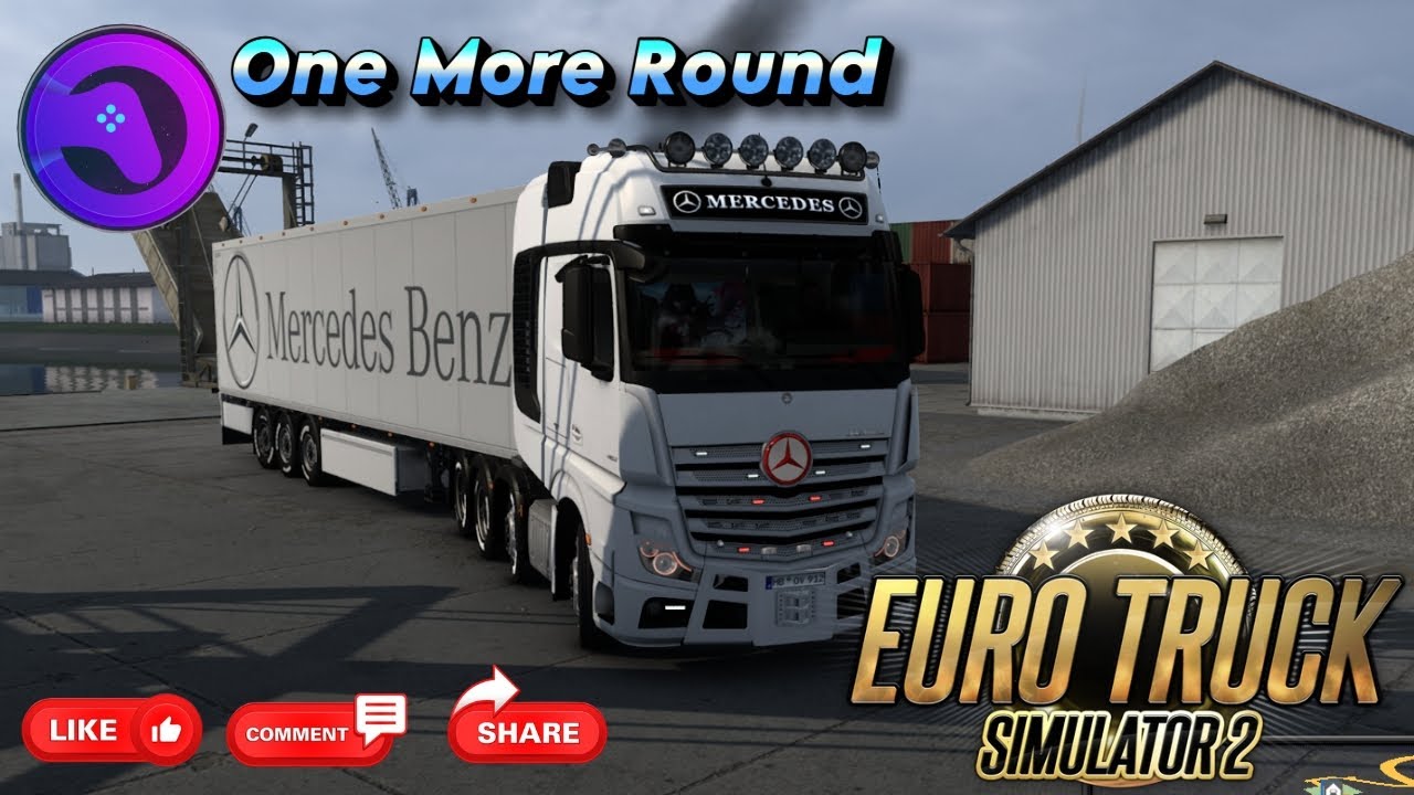 Euro Truck Simulator 2.#MECEDES BENZ truck in used very simple steam mod & get cargo market delevery