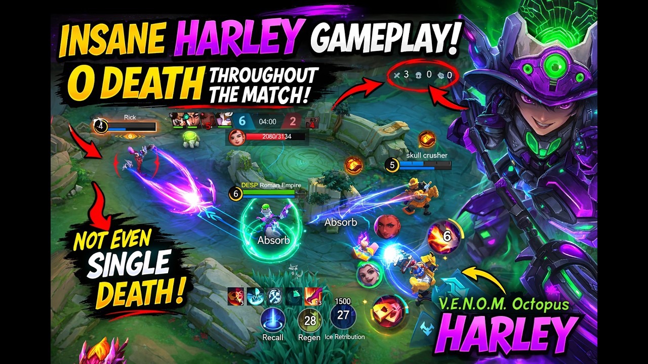 Enemies Didn’t Even See This Harley Coming… INSANE Damage! | MLBB