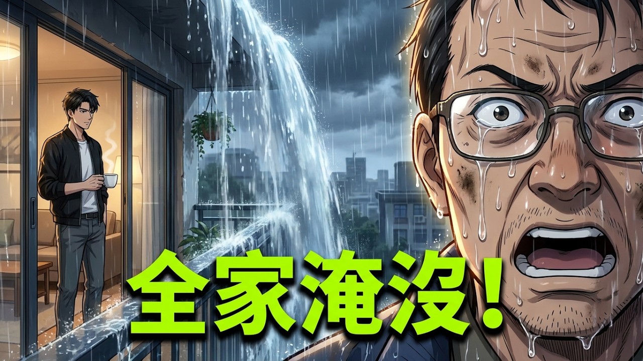 ✅️【現世報】惡鄰居舉報我家雨棚違建？我連夜拆除！隔天暴雨狂灌變瀑布，囂張鄰居全家淹沒痛哭求饒(社會寫實/大快人心)