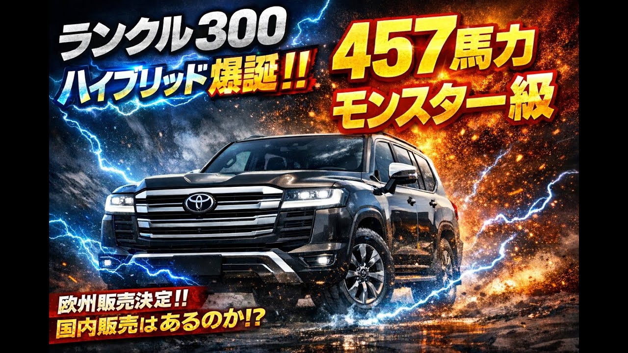 【速報！！】ランクル300のハイブリッドモデルが登場！！欧州販売決定！！エンジンは457馬力でモンスター級。。国内販売はあるのか！？重視されていない国内の秘密！！ランクルFJ情報もあり！！