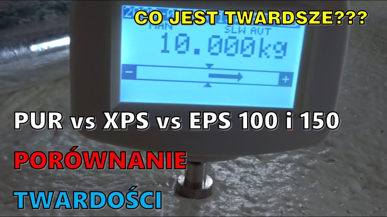 Twardość piany PUR vs XPS vs EPS 100 i 150. Czy piana jest taka twarda?