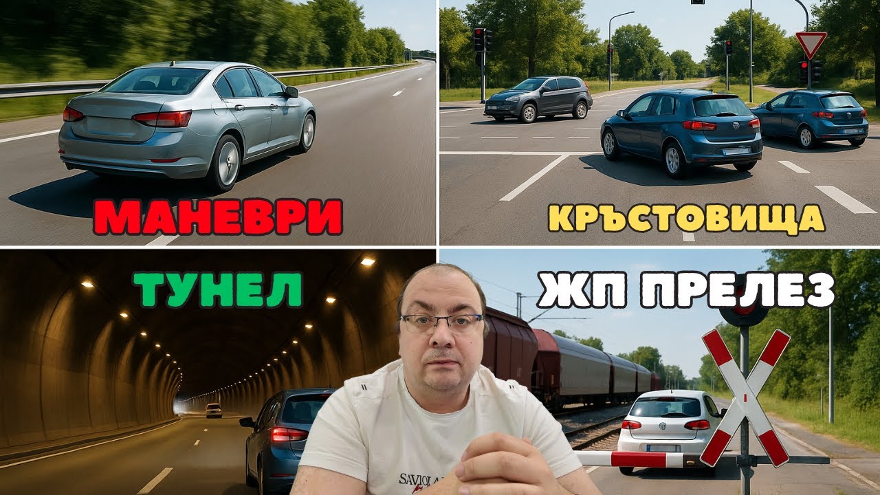 Шофьорски курс - теория - 20.01.2026 - Разположение, Скорост и дистанция, Маневри, Кръстовища