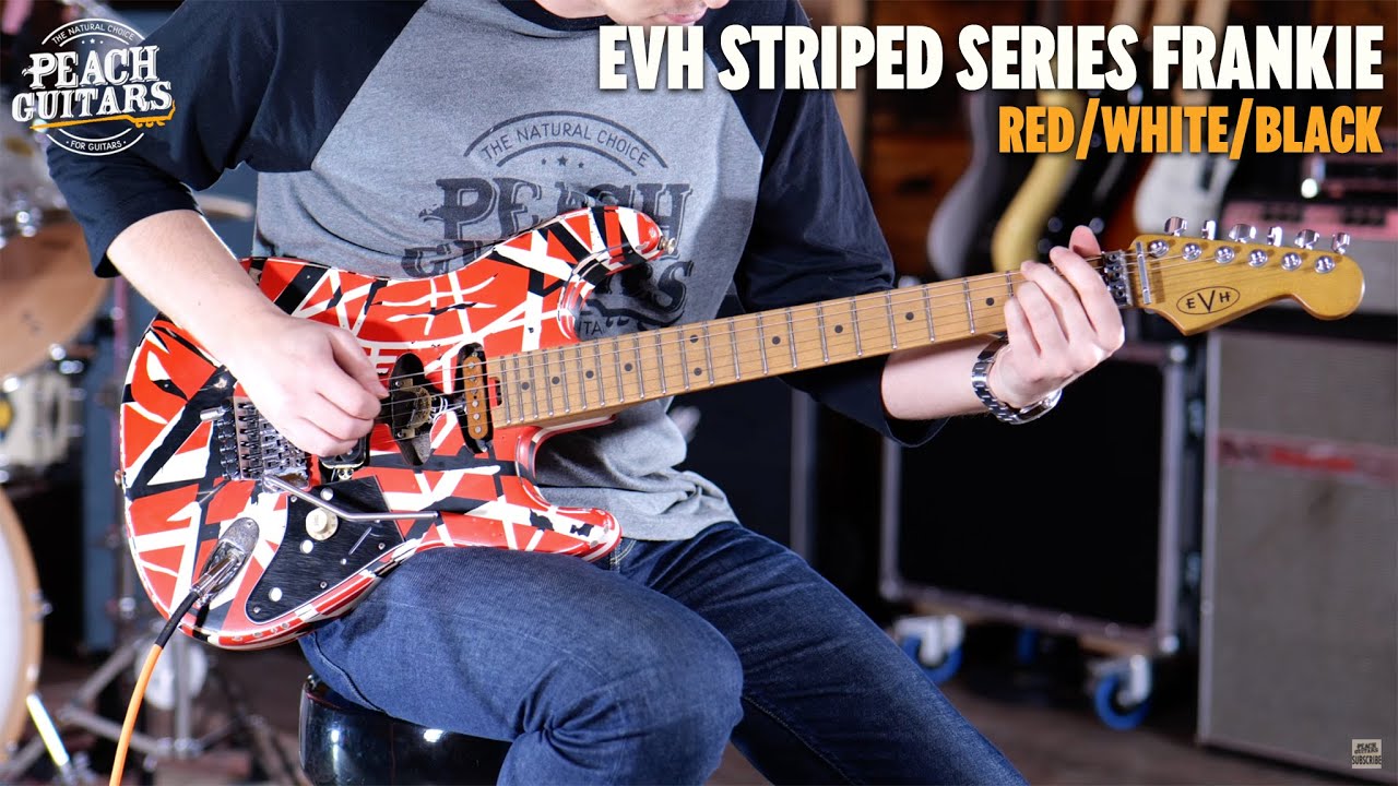 No Talking...Just Tones | EVH Striped Series Frankie Red/White/Black