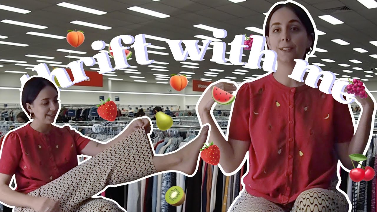THRIFT WITH ME AT SAVERS 50% OFF + THRIFT HAUL || I found the cutest fruit salad cardigan