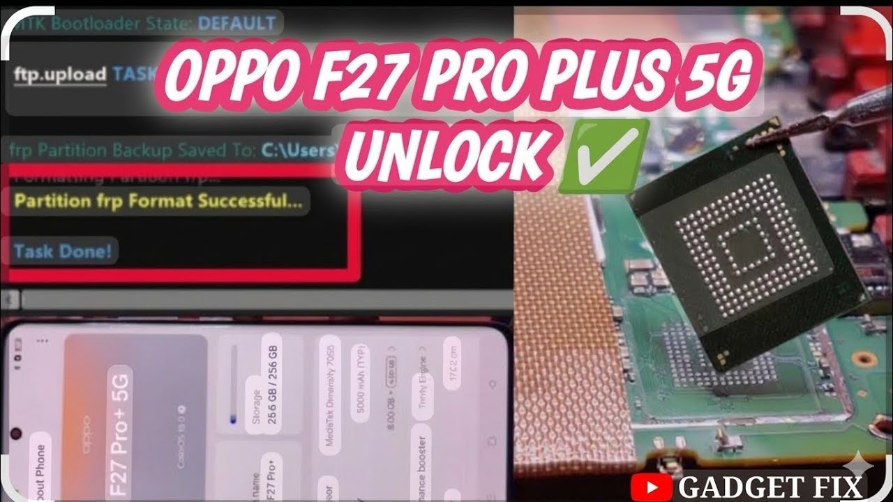 Oppo f27 pro plus frp unlock chip off 