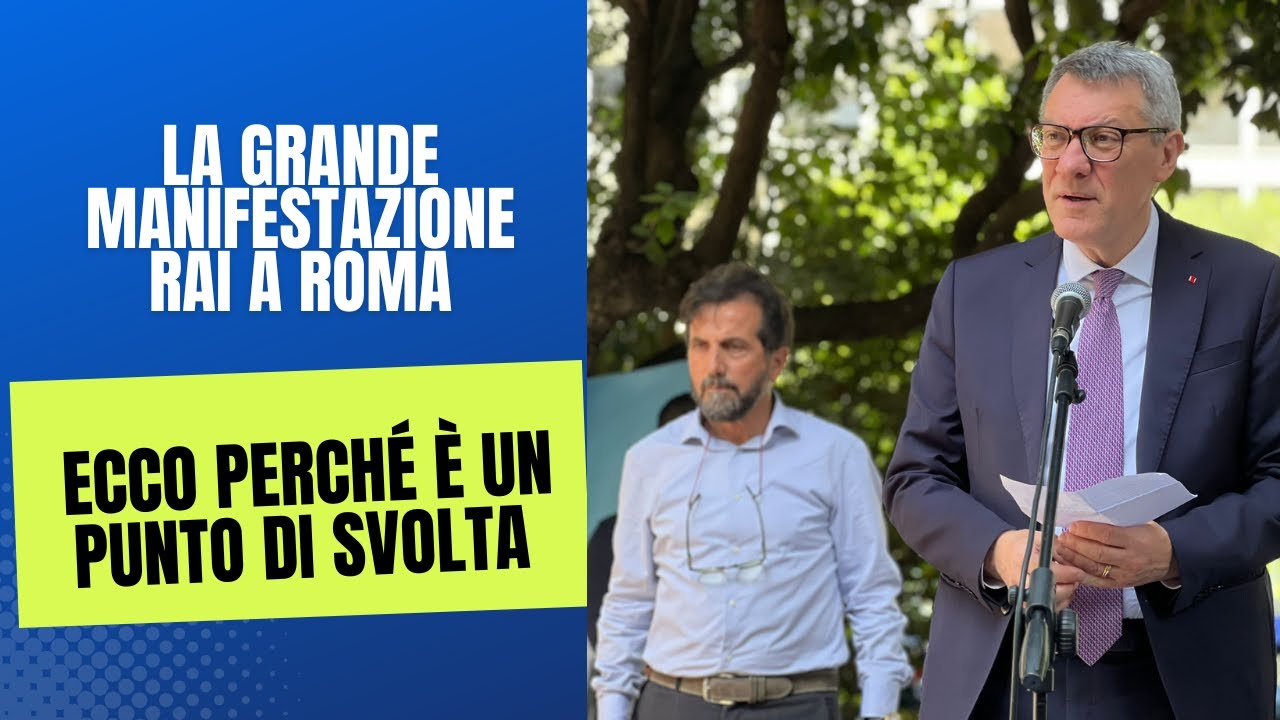 La grande manifestazione dei giornalisti RAI a Roma
