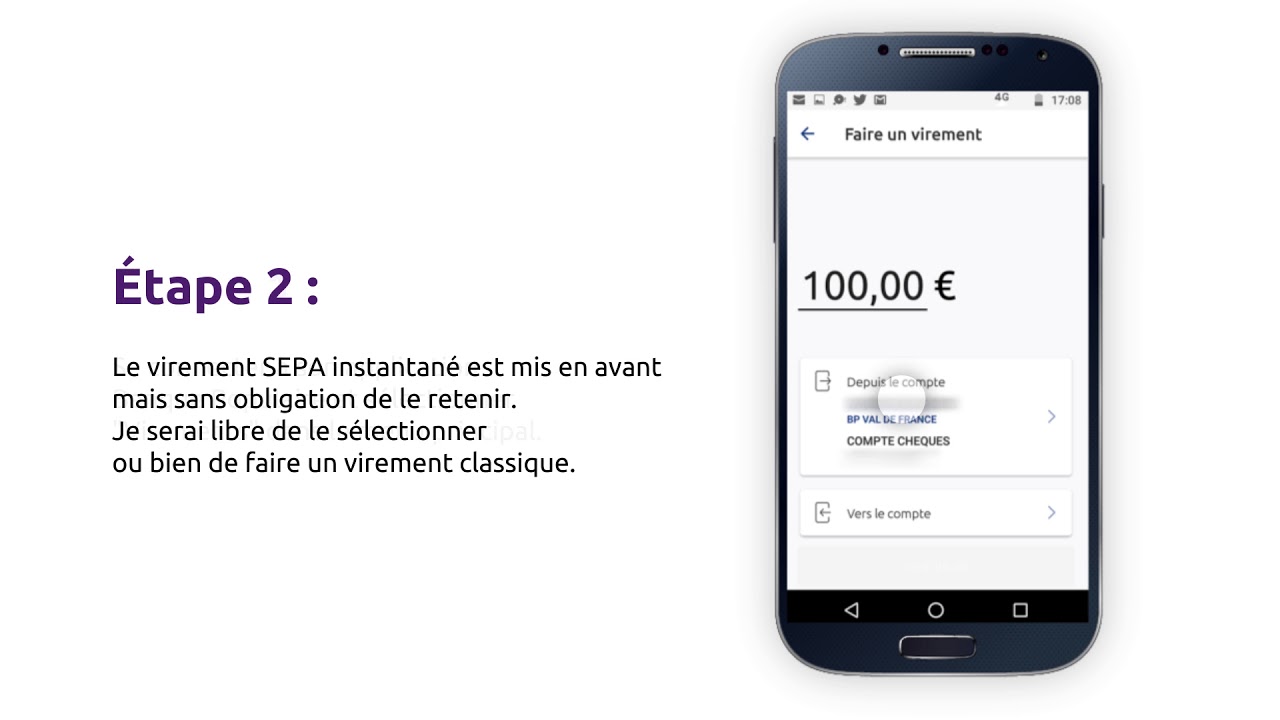 R&eacute;aliser un virement instantan&eacute;