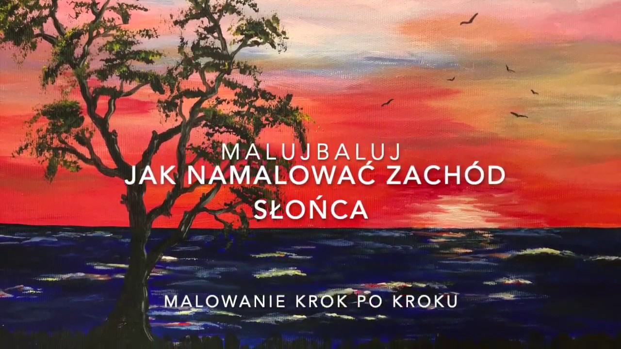 Jak namalować zachód słońca nad morzem (pełna wersja), malowanie krok po kroku