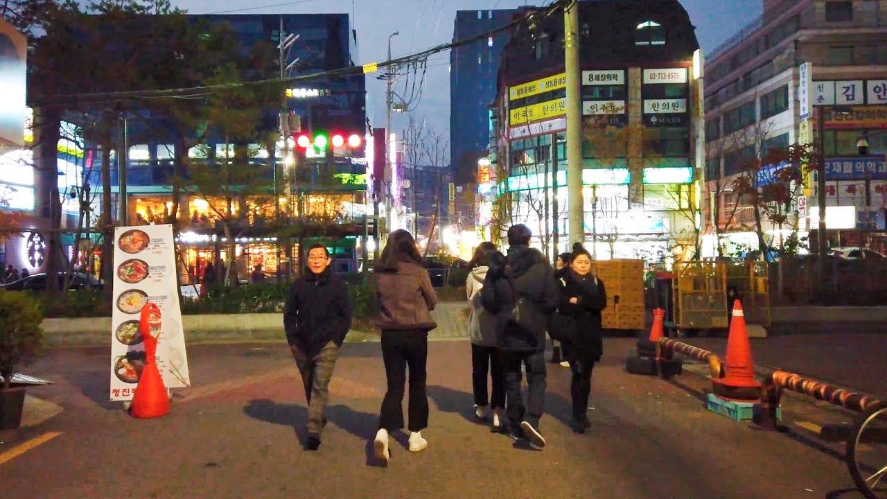 [4K] Walk around Sinchon station: near Yeonsei univ.│Seoul, Korea