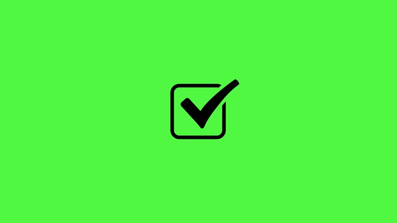 Check marks in square shape green screen animated video by @pixxeledge | Royalty Free