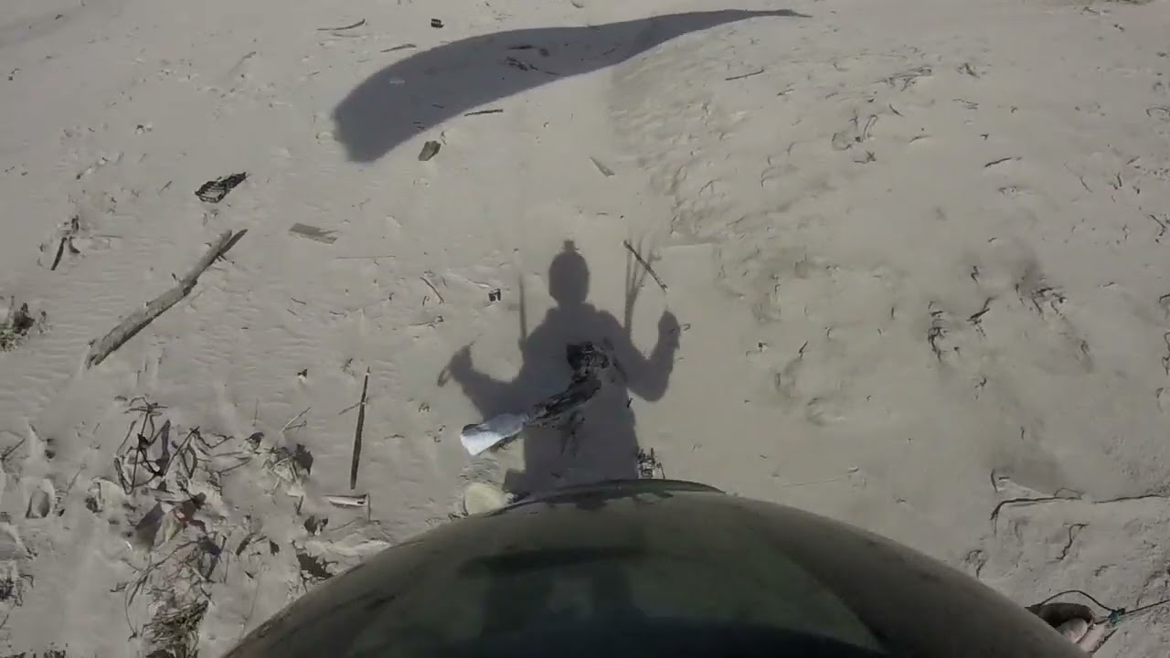 Ground Handling Little Cloud Spiruline at the dunes , first time , with mini wing ever