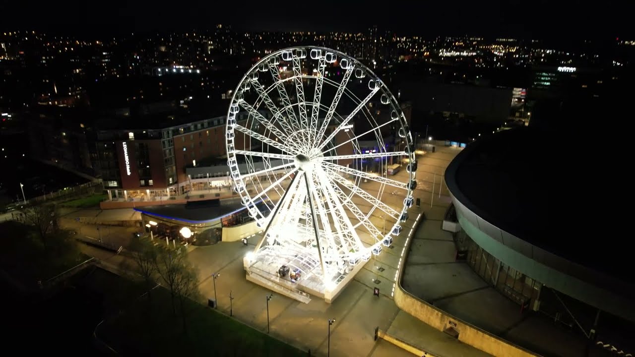 Crosby and Liverpool Waterfront from Above