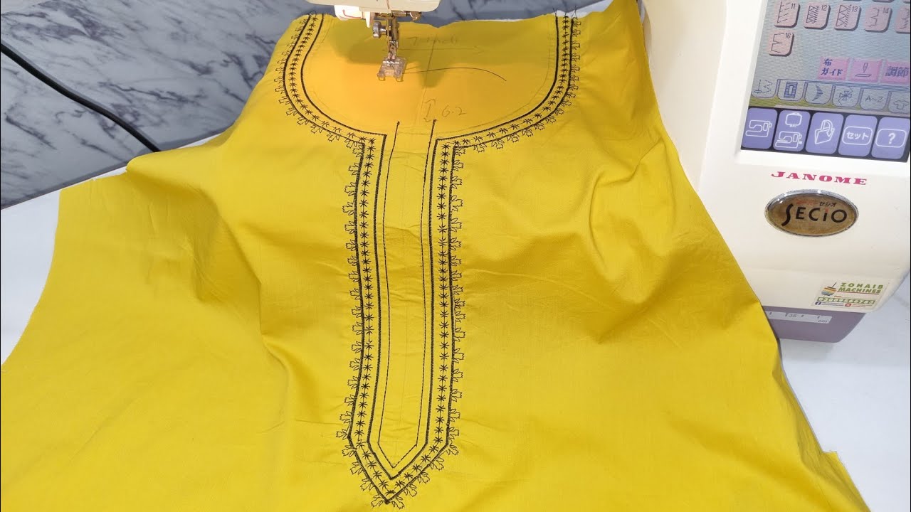 Learn How to Embroider Beautiful Neck Designs with Janome Secio 9500