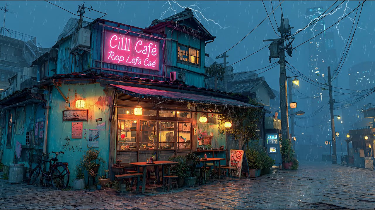 90s Late Night Rain Lofi ☔ Chillhop Beats for Study Sessions & Calm