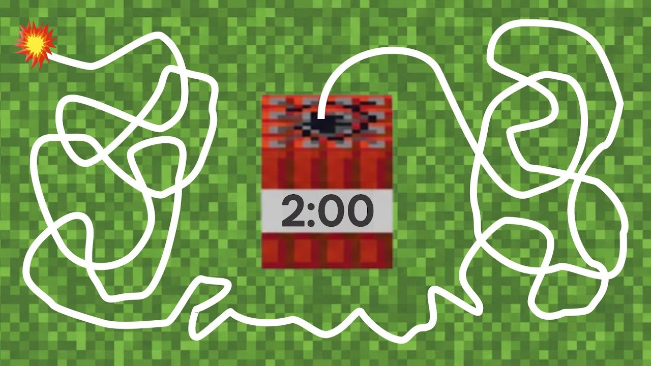 2 Minute Timer | Minecraft TNT Timer Bomb Countdown with Explosion 💥🟥