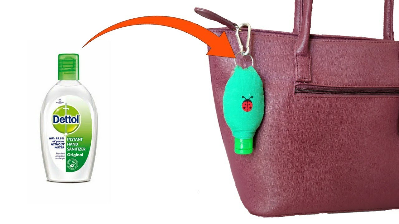 DIY Hand sanitizer bottle case\holder\pouch\cover making at home low cost survival hack