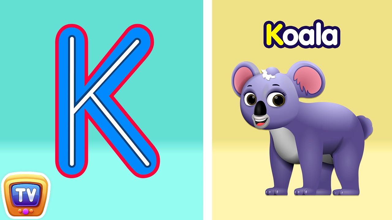 Tracing Uppercase and Lowercase Letters - Letter Kk and Letter Ll - ChuChuTV Toddler Learning Videos