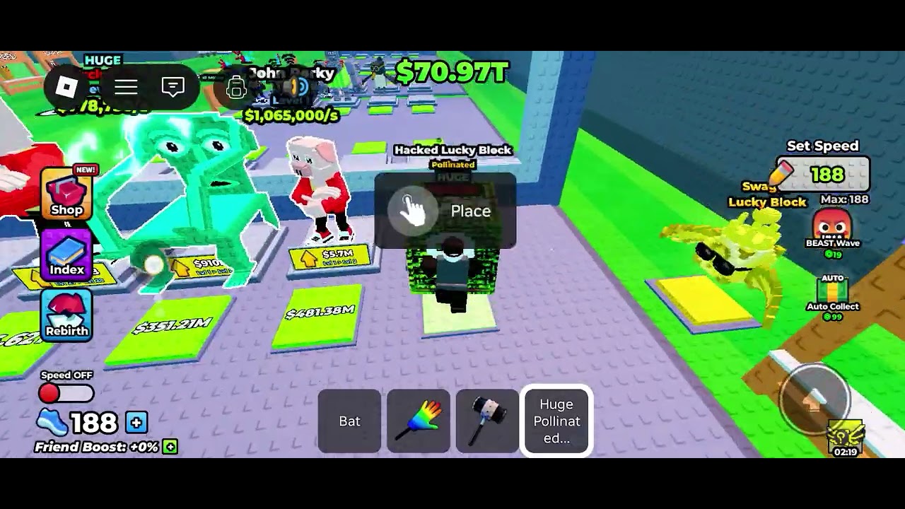 Escape waves for lucky block 2