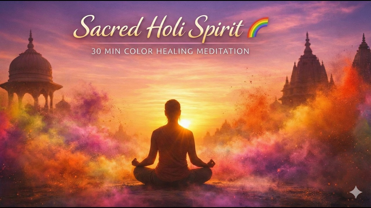 Sacred Holi Spirit 🌈 | 30 Min Color Healing Meditation | Deep Energy Reset