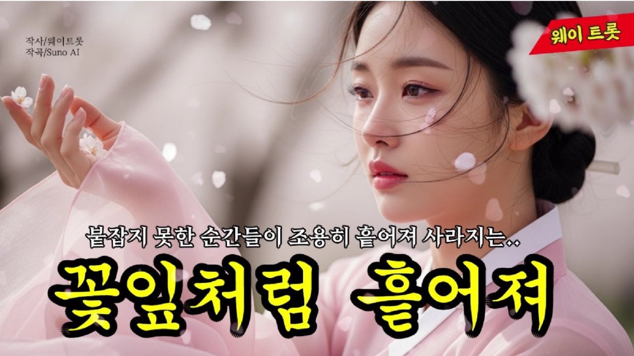 붙잡지 못한 순간들이 조용히 흩어져 사라지는..🌸감성 사극풍 발라드 트로트「꽃잎처럼 흩어져」