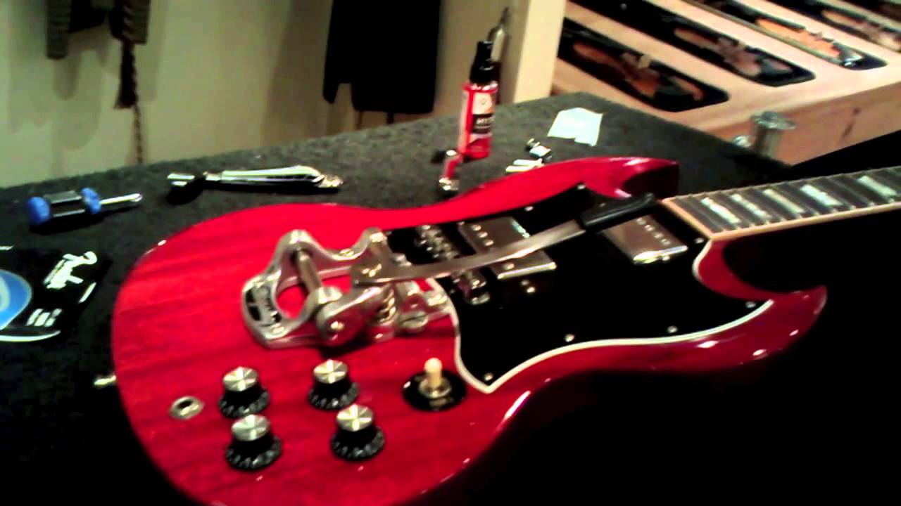 Bigsby B5 installation with Vibramate at Ward Brodt/Bignote Express with Jeffrey Koszarek