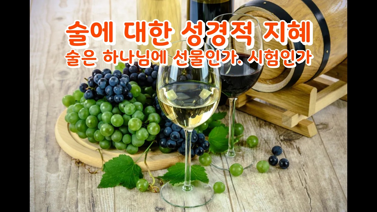 기독교 술에 대한 성경적 지혜. 술은 하나님의 선물인가, 시험인가?