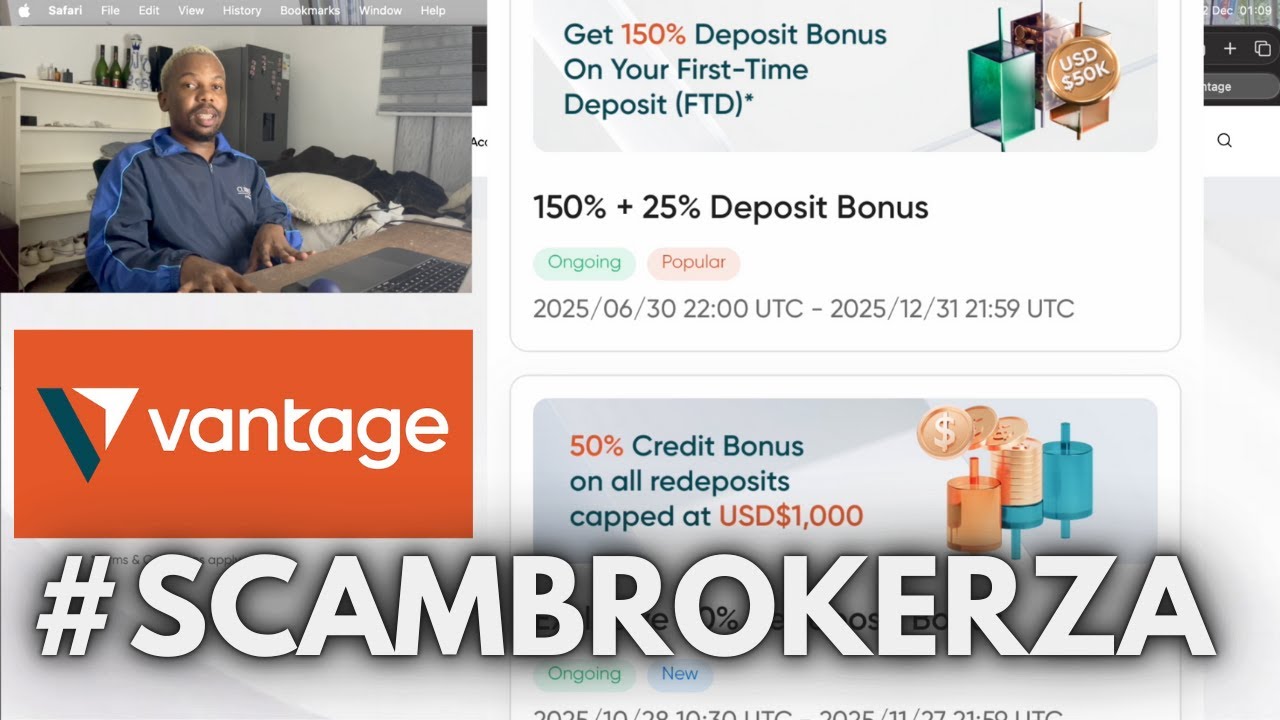ScamBrokerZA, эпизод 4 - VANTAGE MARKETS обманом завладели прибылью моего студента, используя схе...