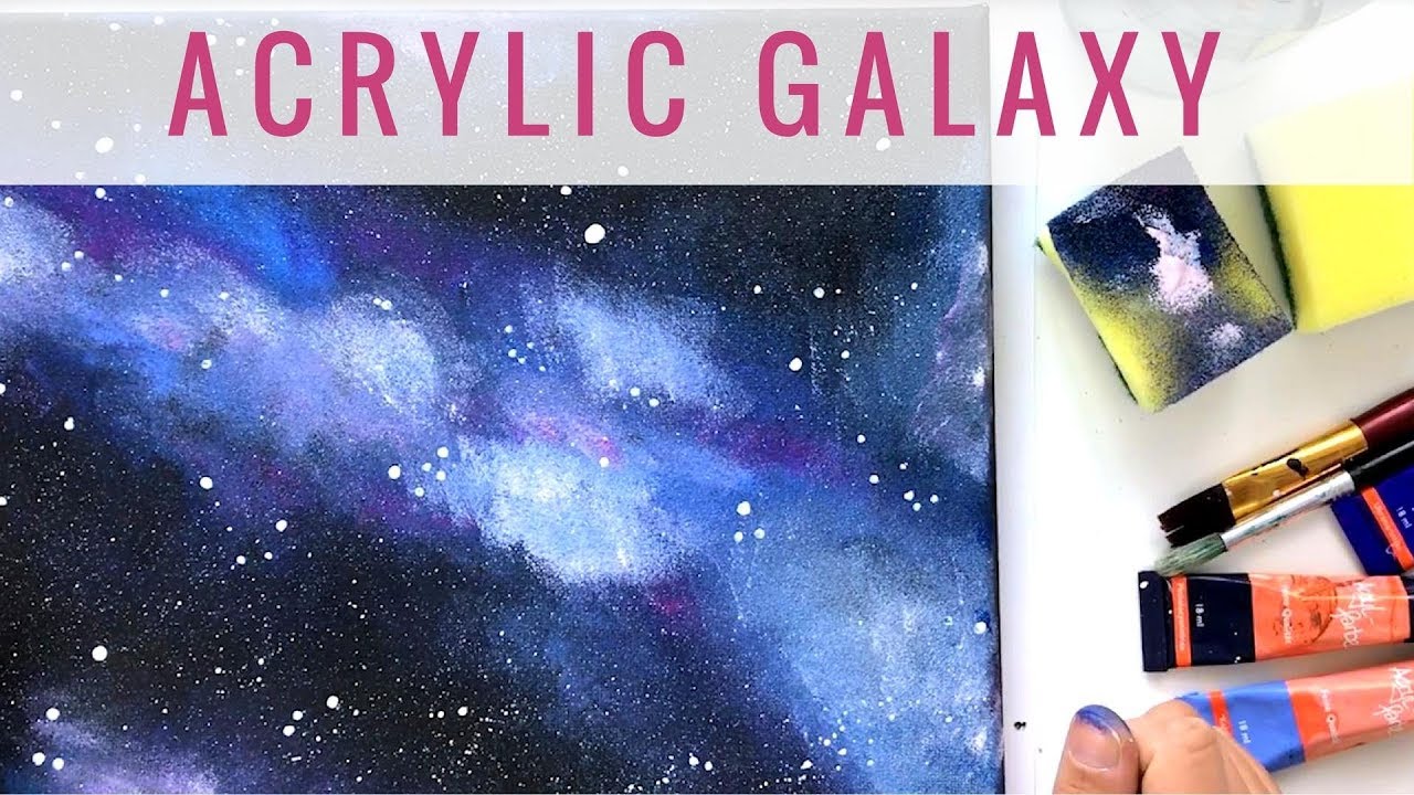 Acryl Galaxie auf Leinwand | MALEN MIT ACRYL