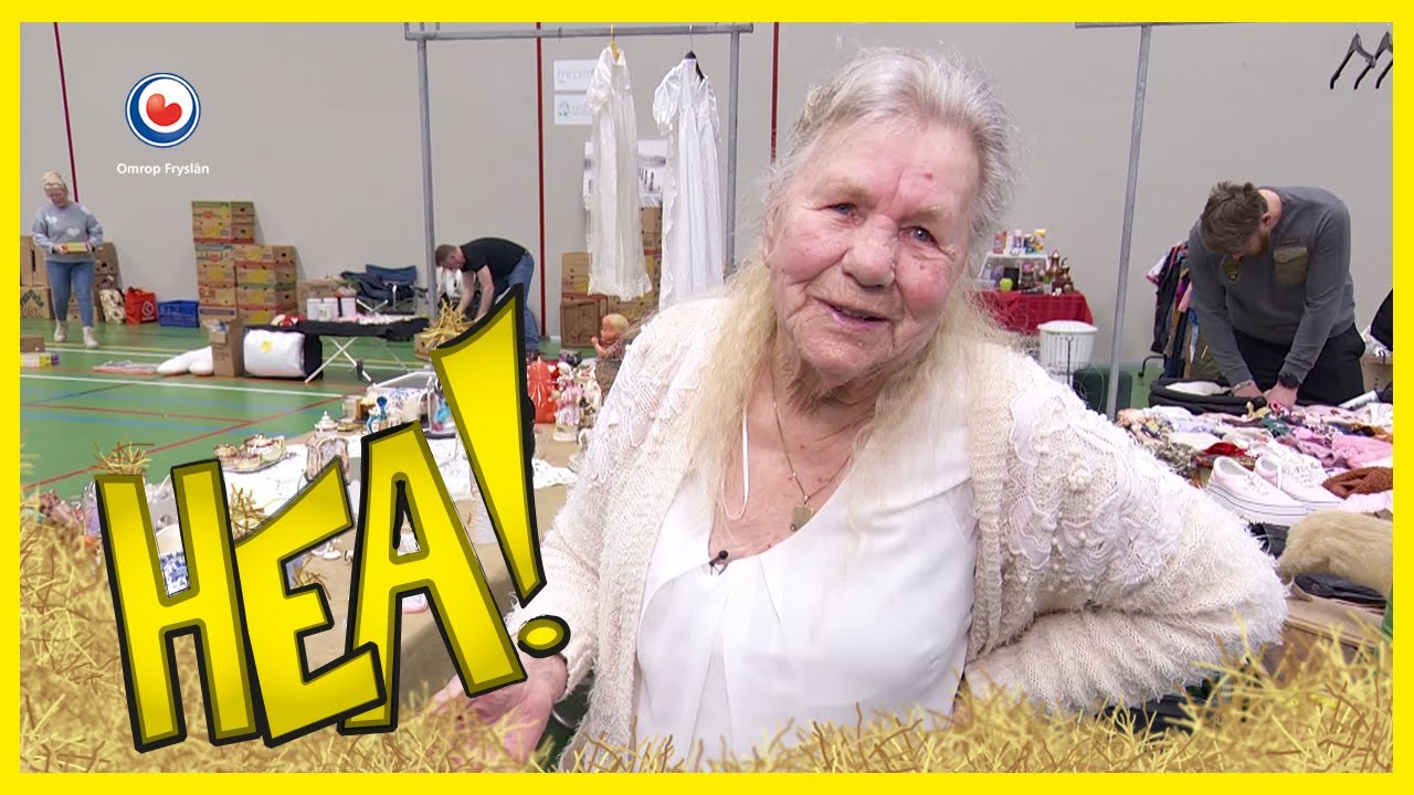 Koopvrouw Hillie (95) staat nog steeds op de rommelmarkt | HEA!