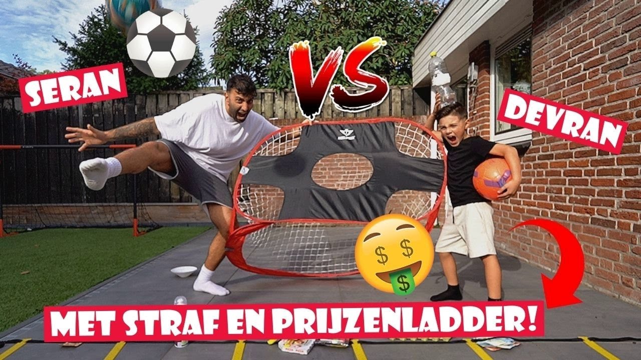 VOETBAL CHALLENGE DEVRAN VS SERAN (MET STRAF OF WINST) | LAKAP JUNIOR