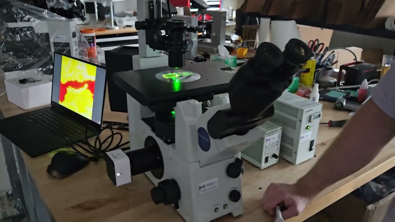 How to Parfocal a Camera on the Olympus IX71 | Munday Scientific | Fluorescence Example
