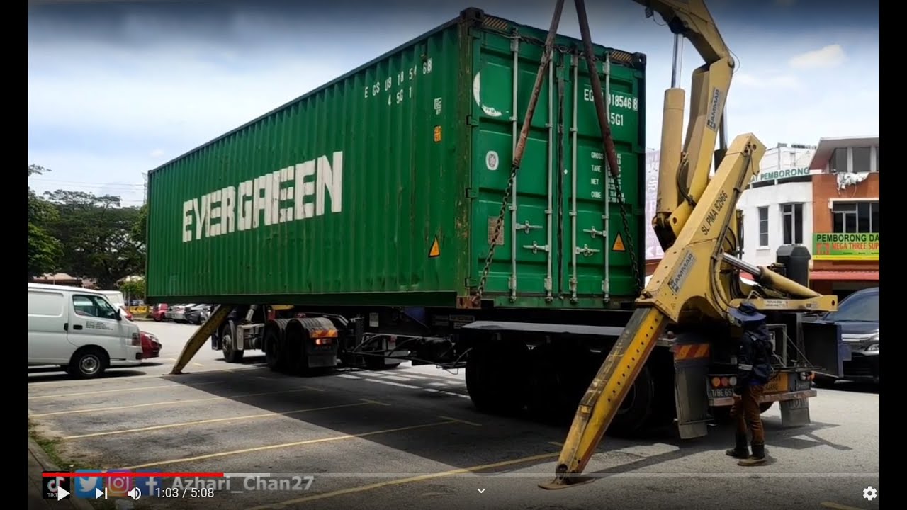 Sideloader Self Loading Container Trailer