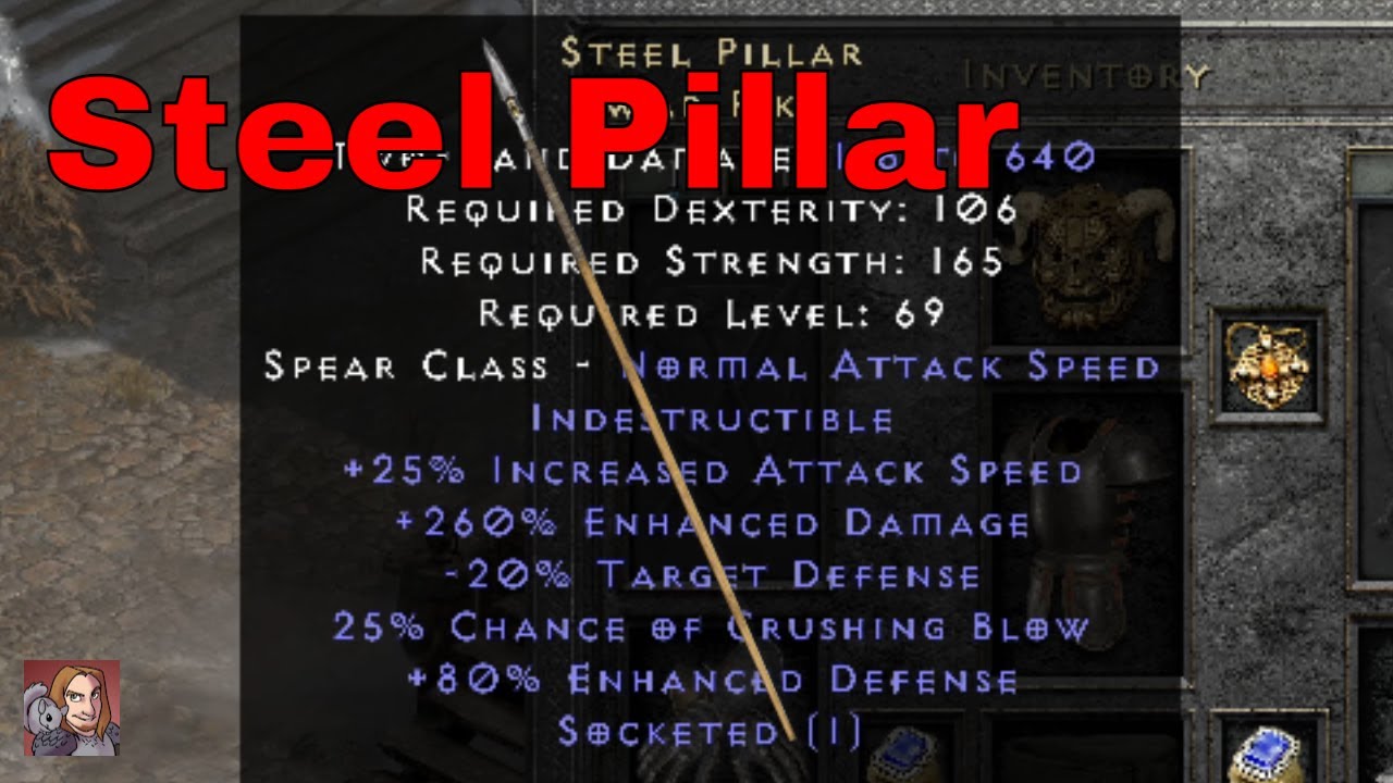 D2R Unique Items - Steel Pillar (War Pike)