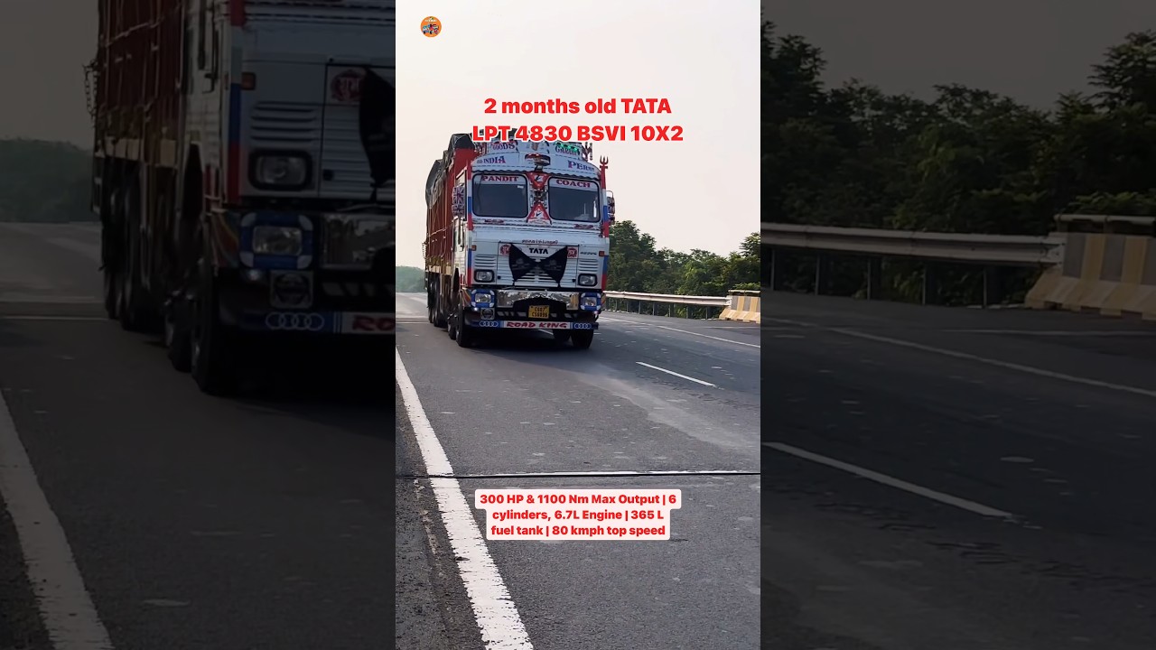 2 months old TATA LPT 4830 BSVI 10X2 | 300 HP & 1100 Nm Max Output | 6 cylinders, 6.7L Engine