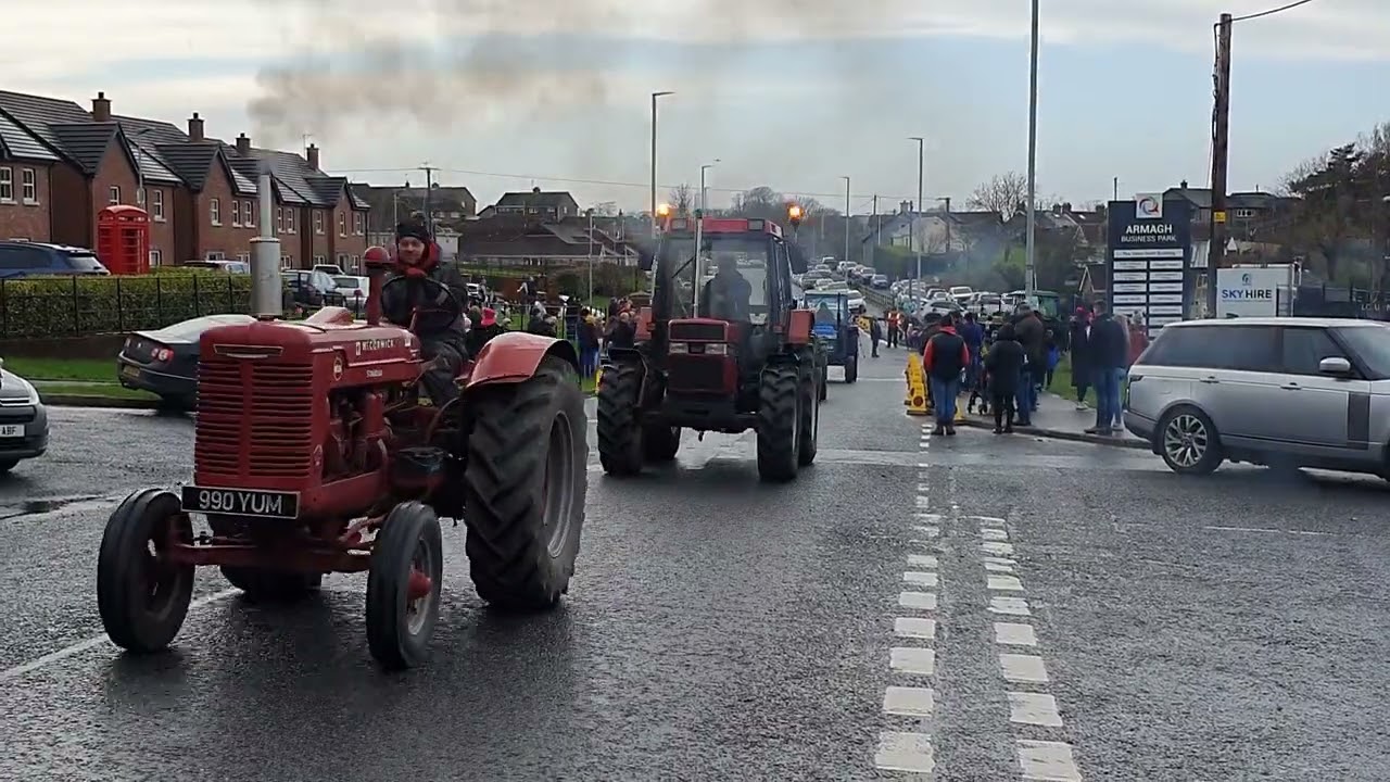 The Livingstone Christmas Tractor Run 2023 in Armagh, Northern Ireland 30-12-2023.