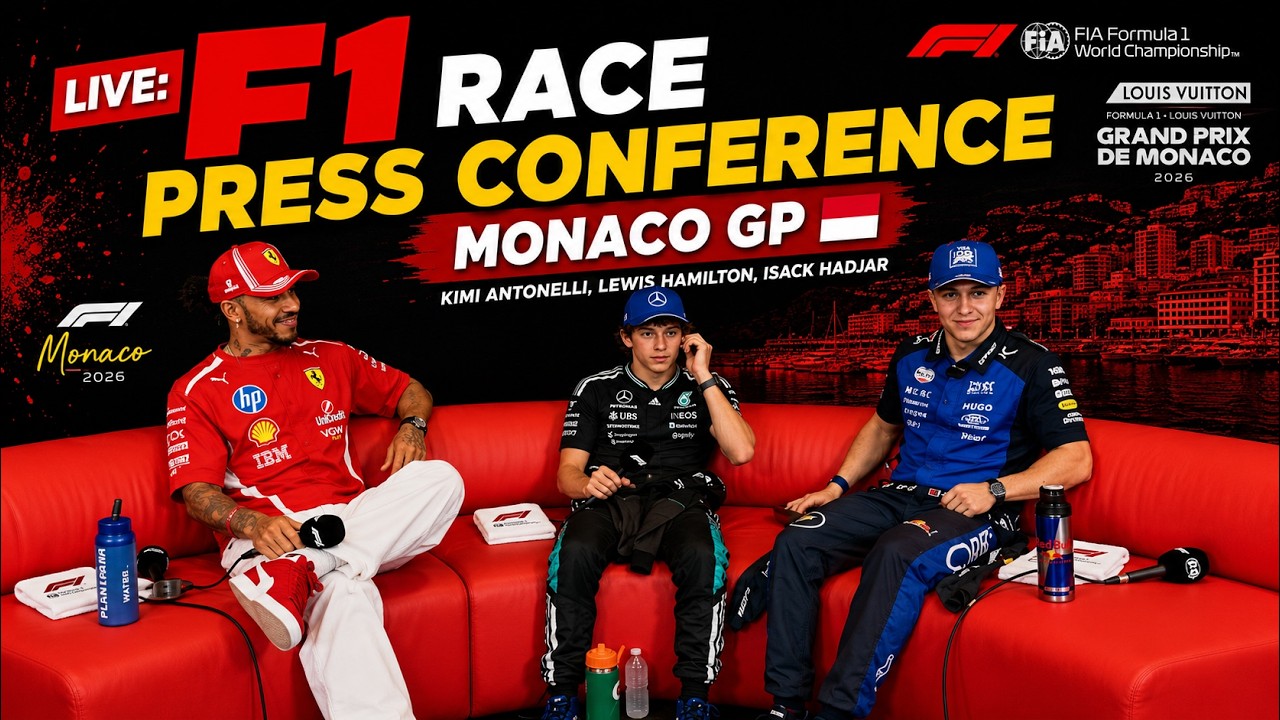 LIVE: F1 Race Press Conference - Monaco GP | Kimi Antonelli, Lewis Hamilton, Isack Hadjar