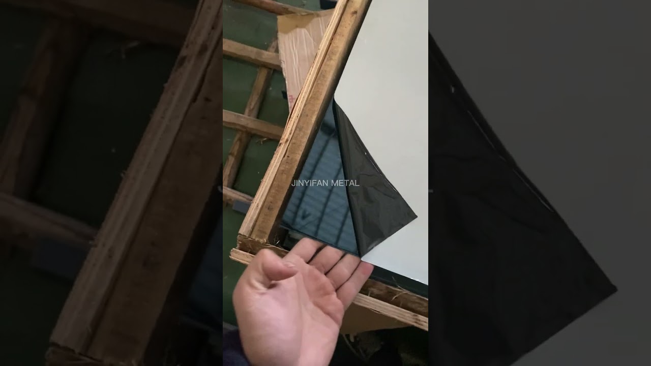 Titanium black mirror finish stainless steel sheet #stainlesssteel #factory #stainlesssteelsheet