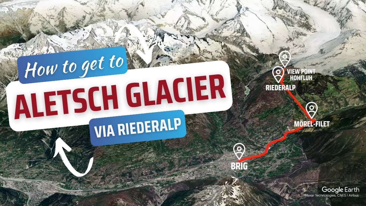 How to get to Aletsch Glacier View Point Hohfluh via Riederalp West