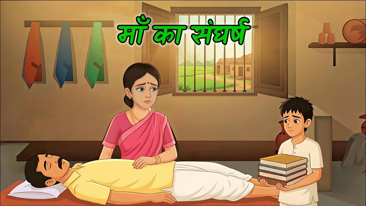 माँ का संघर्ष | Maa ka Sangharsh | Hindi Moral Story | Hindi Kahani | Cartoons | Sweet Moral Toons 