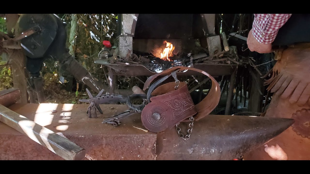 Forging Spanish colonial spurs for the Castro Adobe in Watsonville CA | California Traditions 0049
