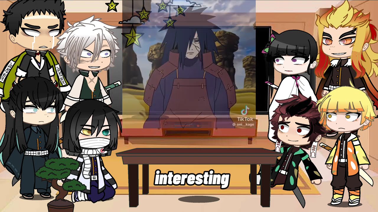 Hashiras react to giyuu as madara uchiha | naruto shippuden | Sasuke | Demon Slayer | Gacha life