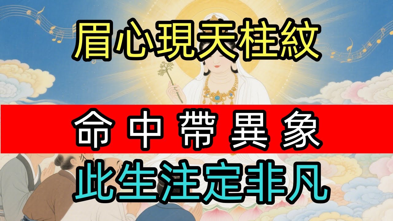 眉心現天柱紋，命中帶異象，此生注定非凡！