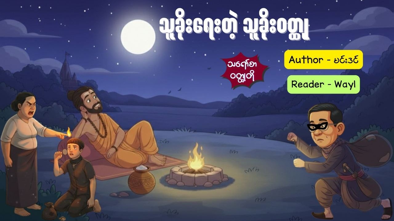 သူခိုးရေးတဲ့ သူခိုးဝတ္ထု#comedy #satires #cartoon #shortstory
