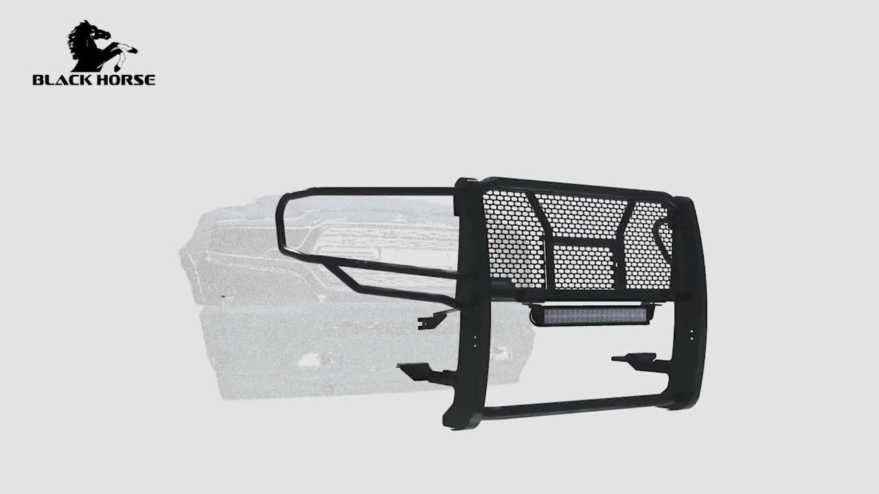 RAM 1500  rocking a fierce grille guard. Watch the installation and witness the transformation.