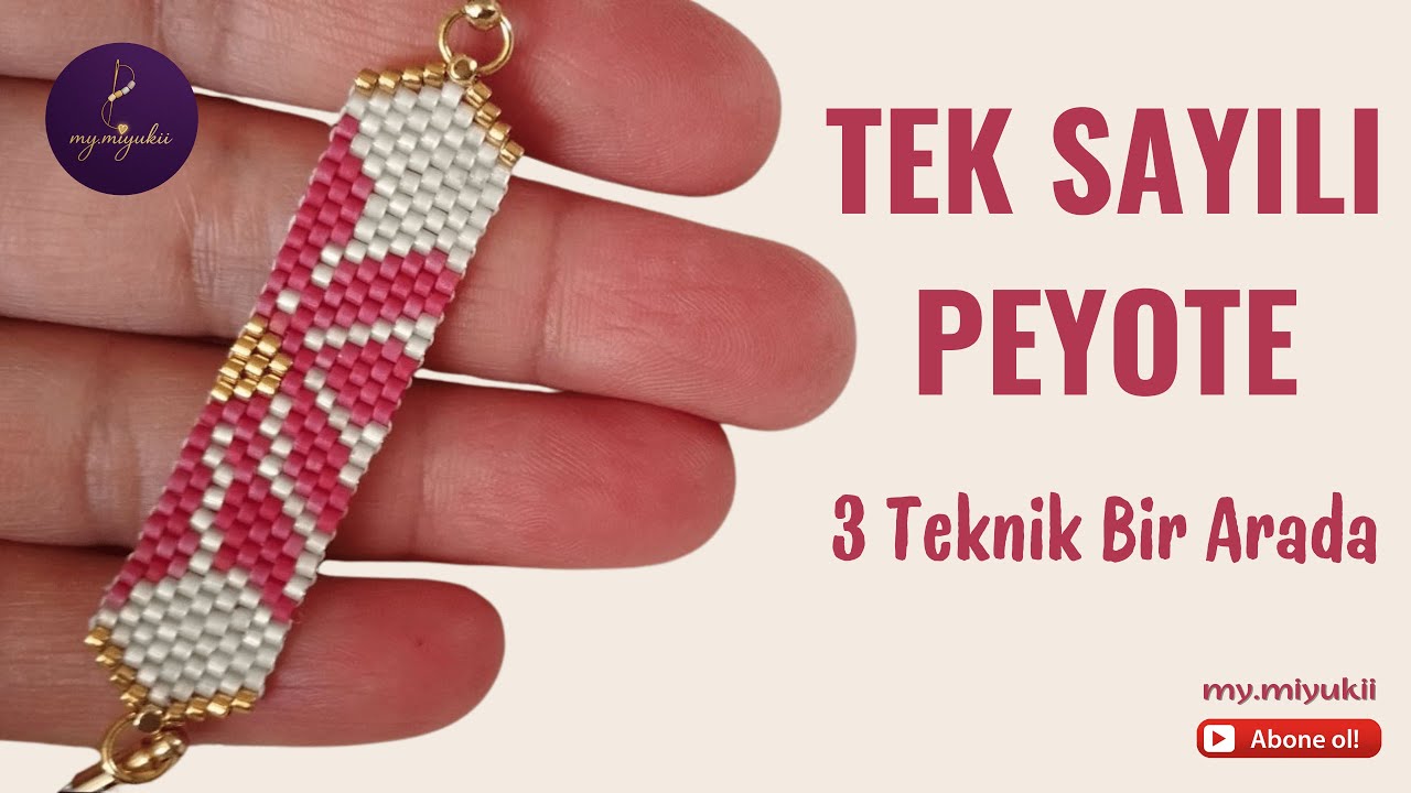 Miyuki Tek Sayılı Peyote (Kolay Yöntem) - Miyuki Odd Peyote Stitch (Easy Way)