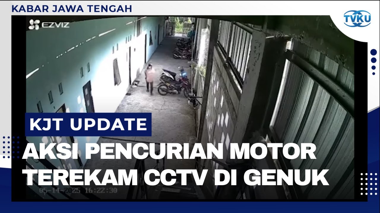 Aksi Curanmor di Genuk Terekam CCTV