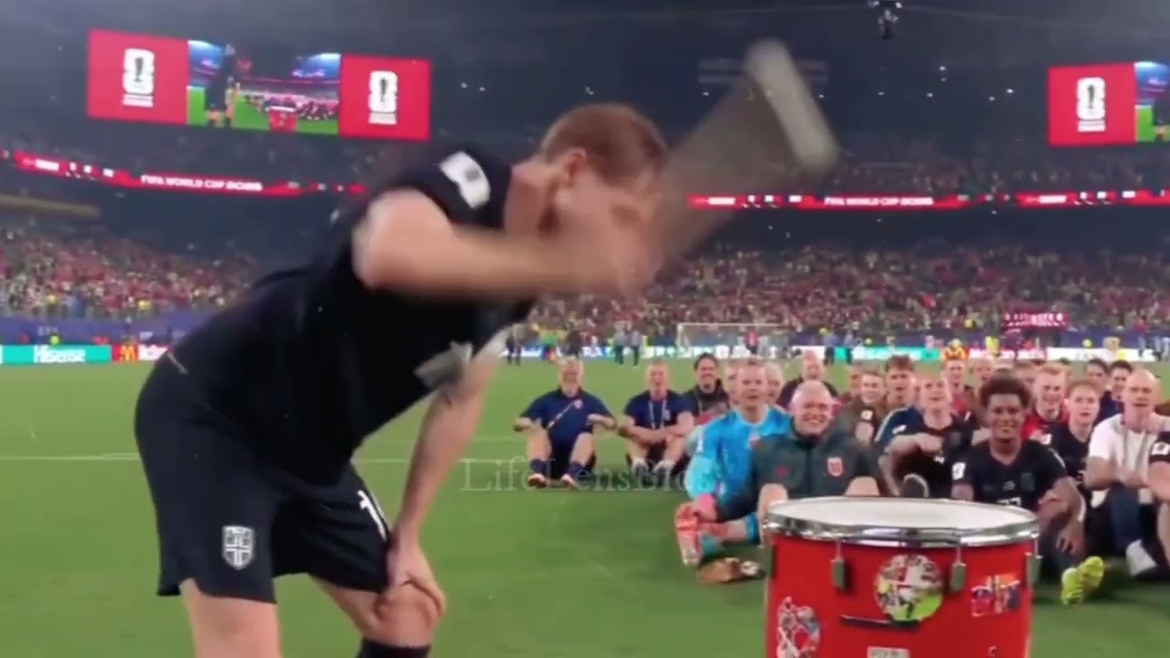 Erling Haaland Beats the Drum on the Pitch! 🥁🔥 Fans Go Wild in Epic Celebration