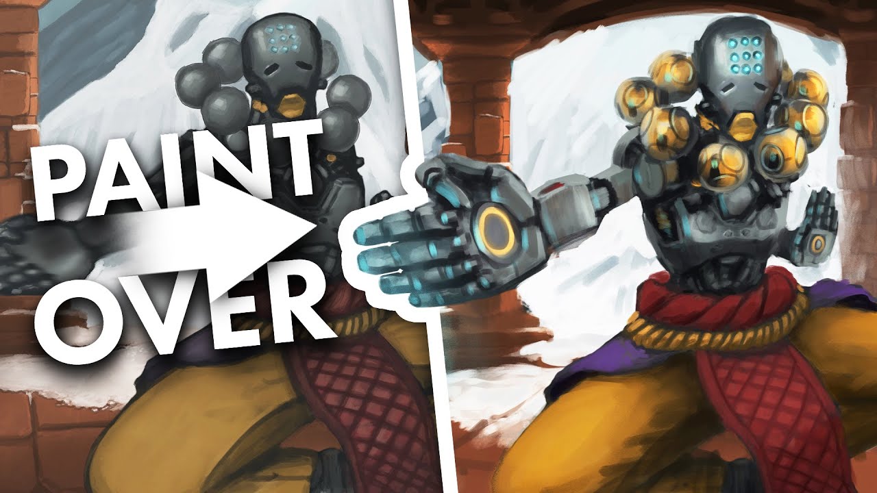 Overwatch Zenyatta Fan Art: Paintover Lesson